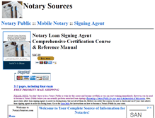Tablet Screenshot of notarysources.com